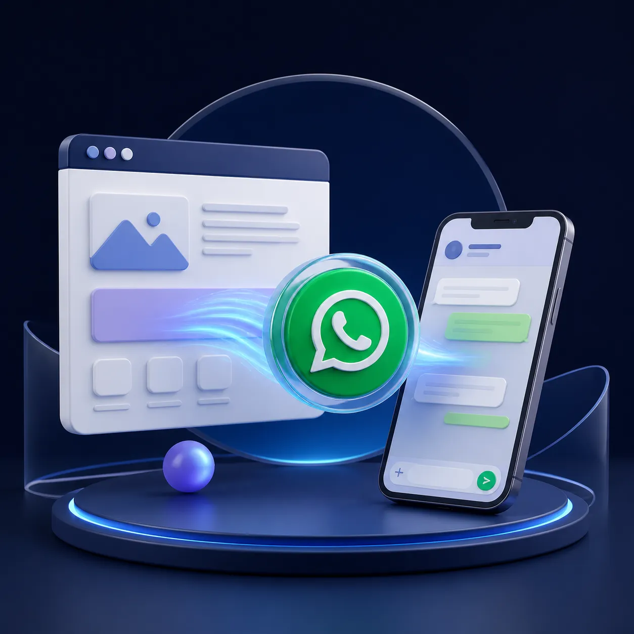 WhatsApp-Integration auf einer professionellen Website